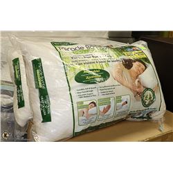 2 DELUXE QUEEN SIZE MIRACLE BAMBOO PILLOWS,