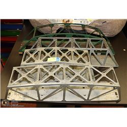 FOUR VINTAGE MODEL TRAIN TRESTLES