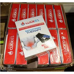 NEW CASE OF 10 CLICKIES BACK HEAT THERAPY REUSABLE