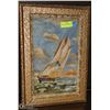 Image 1 : VINTAGE PAINTING -'BOAT ON SEA'