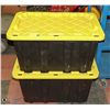 Image 1 : TWO HEAVY DUTY TOTES WITH LIDS