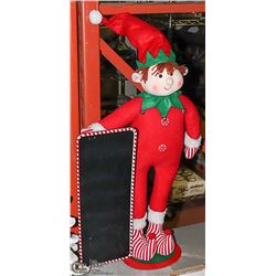 LARGE STANDING ELF WITH CHALKBOARD