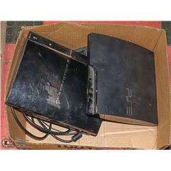 BOX WITH 2 PLAYSTATION 3'S , UNTESTED