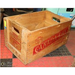 VINTAGE CANADA DRY WOOD CRATE WITH
