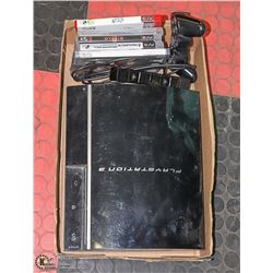 PLAYSTATION 3 WITH GAMES, 1 CONTROLLER NO CORDS