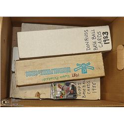BOX OF ASSORTED BASEBALL CARDS.