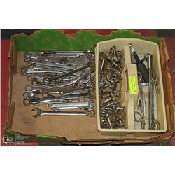 BOX FULL OF SOCKETS AND WRENCHES