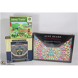 NEW SEALED JIGSAW PUZZLES INCL JOHN DEERE.