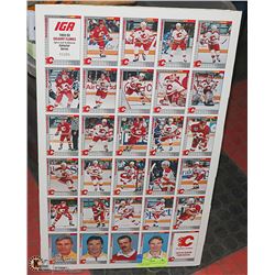 VINTAGE SEALED SHEET CALGARY FLAMES 1992/93