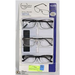 DESIGN OPTICS FOSTER GRANT READING GLASSES +2.50