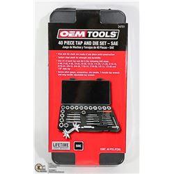 NEW OEMTOOLS 40 PC TAP & DIE SET - SAE