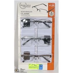 DESIGN OPTICS FOSTER GRANT READING GLASSES +1.25