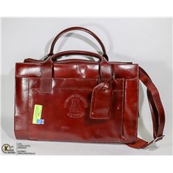 LEATHER UNIV OF ALBERTA ALUMNI LAPTOP BAG