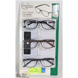 DESIGN OPTICS FOSTER GRANT READING GLASSES +2.00