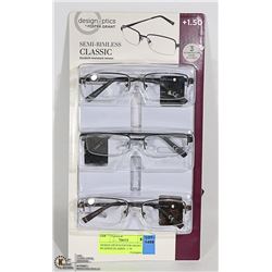 DESIGN OPTICS FOSTER GRANT READING GLASSES +1.50