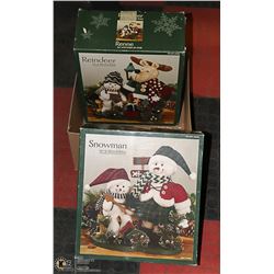 BOX WITH 2 CHRISTMAS DECORATIONS IN