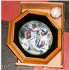 Image 1 : FRAMED BLUE JAY COLLECTOR PLATE WITH SIGNED TEAM