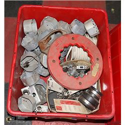 LARGE RED HEAVY DUTY STORAGE BIN WITH