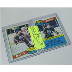 WAYNE GRETZKY 80-81 OPC TWO CARD LOT EDMONTON