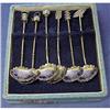 Image 1 : 1920's Set of 6 Figural Sterling Spoons #1293072