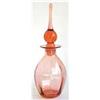 Image 1 : Peach Pink 11inch Hand Blown Perfume Decanter #1293270