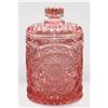 Image 1 : Rose Pink New England Glass Large Vanity Jar #1293416