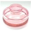 Image 1 : Pink Depression Glass Rouge and Powder Jar #1293423