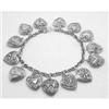 Image 1 : STERLING  CHARM BRACELET 14   HEART CHARMS #1303916