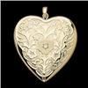 Image 1 : 14k GOLD  HEART LOCKET w DIAMOND #1303917