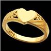 Image 1 : 14K GOLD SIGNET RING HEART SHAPE #1303920