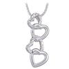 Image 1 : WhiteGold Necklace HEARTS DIAMONDS #1303925