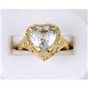 Image 1 : Antique  Gold Ring HEART BLUE TOPAZ  2.50 CTS! #1303953