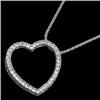 Image 1 : WhiteGold Necklace HEART w DIAMONDS! #1303981