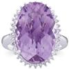 Image 1 : 14k Ring AMETHYST 8 CARATS!   w DIAMONDS #1303986