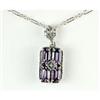 Image 1 : ANTIQUE  NECKLACE AMETHYST w DIAMOND #1303988