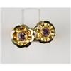 Image 1 : VINTAGE 18K Gold Ring AMETHYSTS #1303989