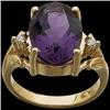 Image 1 : 14k  Ring AMETHYST 7 CTS!   DIAMONDS #1304025