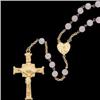 Image 1 : ROSARY BEADS w PINK ROSE QUARTZ BEADS #1304081