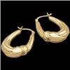 Image 1 : 14K GOLD HOOP EARRINGS w DESIGN #1304093