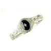 Image 1 : ANTIQUE  FILIGREE BRACELET  Black Onyx DIAMOND #1304142