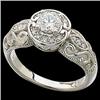 Image 1 : WHITE GOLD DIAMOND ENGAGEMENT RING VS  .50 CTS!#1304150