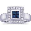 Image 1 : WhiteGold Ring SAPPHIRES w DIAMONDS #1304198