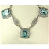 Image 1 : ANTIQUE STYLE NECKLACE BLUE TOPAZ 12 CTS!#1304218