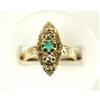 Image 1 :  ANTIQUE  Ring EMERALD w DIAMONDS #1304305