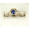 Image 1 : Antique WhiteGold SAPPHIRE Ring .45 CARATS!! #1304313