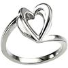 Image 1 : 14K WHITE GOLD RING HEART  #1304330