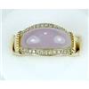 Image 1 : 14k  LAVENDAR JADE Ring  DIAMONDS  #1304381