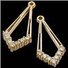 Image 1 : 14k EARRING JACKETS w 14 DIAMONDS #1304419