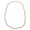 Image 1 : NECKLACE PINK PEARLS 18 in 14K GOLD CLASP  #1304470