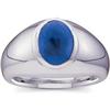 Image 1 : Gents 14k White Gold Ring LAPIS LAZULI  #1304487
